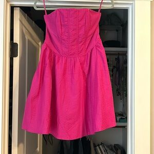 Strapless Mid Thigh Length Dress